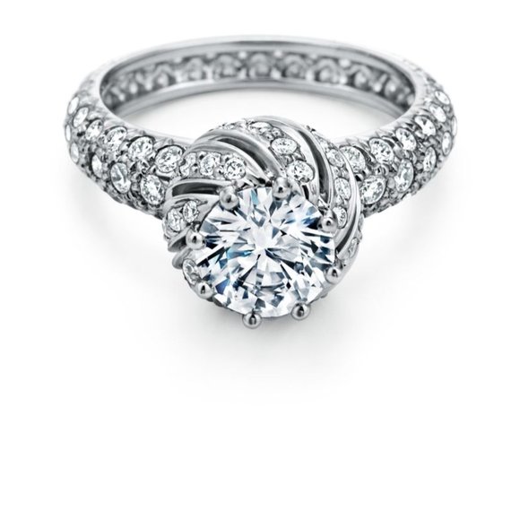 Tiffany & Co. Schlumberger Buds Round Brilliant Engagement Ring with a Diamond - Picture 7 of 11